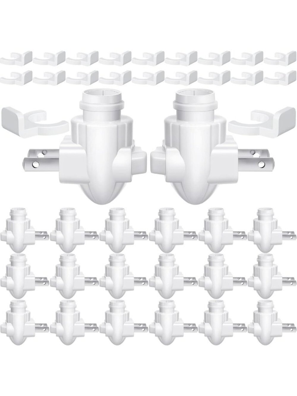 20 Sets Plug-In Night Light with Shade, Clip Mount, Soft White Glow for Home